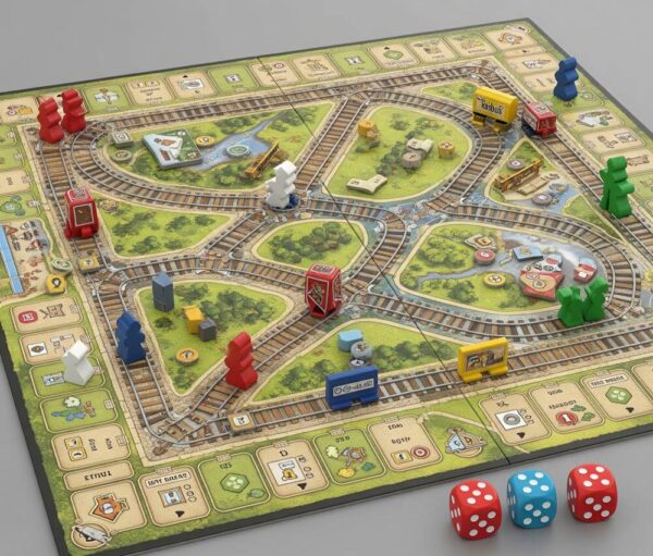 Railroad Ink Challenge – Route Building Dice Game